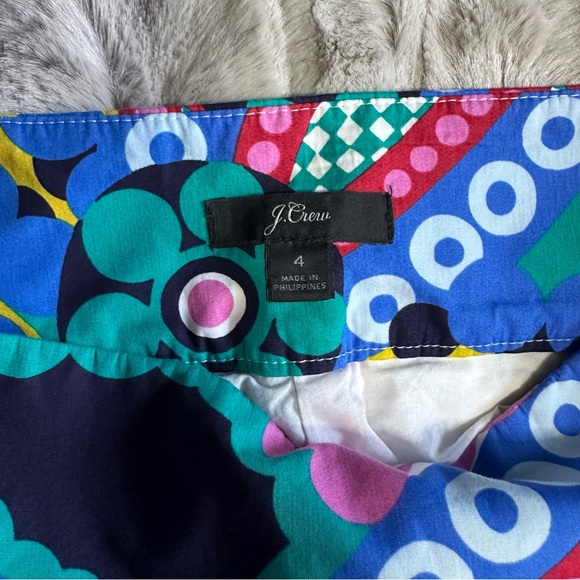 J Crew multicolored Kalidascope shorts size 4 - Picture 5 of 5
